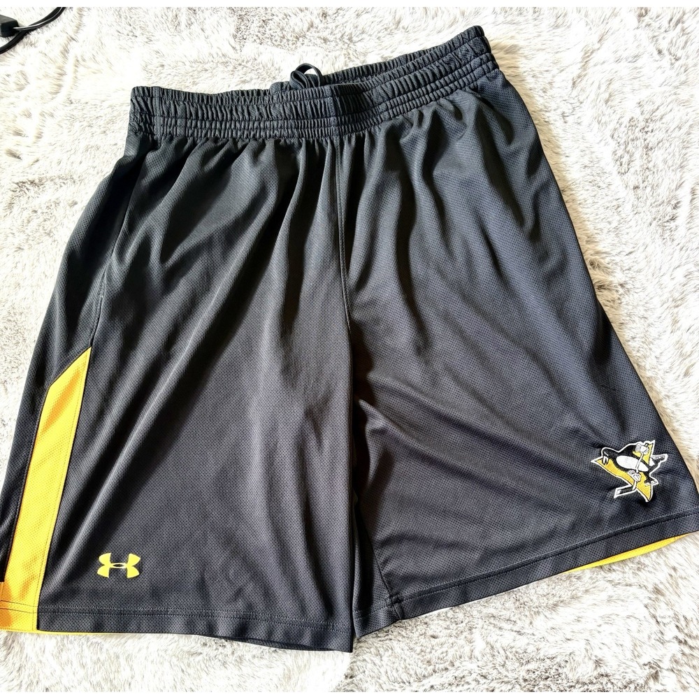 Under armour shorts size L Pittsburgh penquins drawstring loose fit